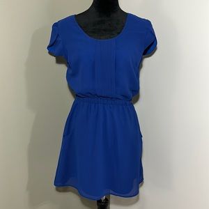 Pins and Needles Women’s Short Sleeve Dress with Keyhole Back Cutout and Pockets